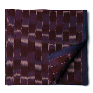 Purple Ikat Pochampally Woven Cotton Fabric