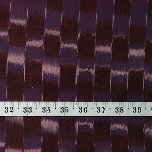 Purple Ikat Pochampally Woven Cotton Fabric