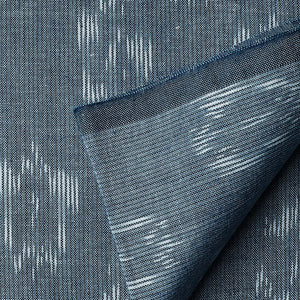 Precut 0.75 meters -Blue Ikat Pochampally Woven Cotton Fabric