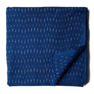 Precut 1 meter -Blue Ikat Pochampally Woven Cotton Fabric