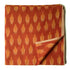 Precut 1meter - Orange Mercerised Ikat Pochampally Woven Cotton Fabric