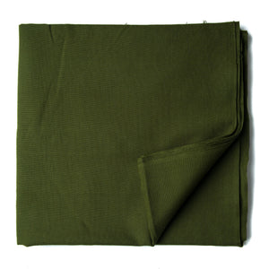 Precut 1 meters -Green Ikat Plain Pochampally Woven Cotton Fabric