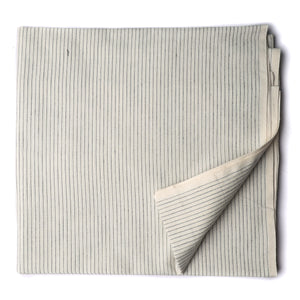 Black & Off White Ikat Pochampally Woven Cotton Fabric