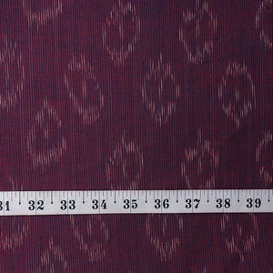 Precut 1meter - Violet Ikat Pochampally Woven Cotton Fabric