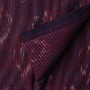 Precut 1meter - Violet Ikat Pochampally Woven Cotton Fabric
