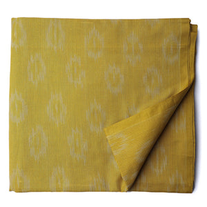 Yellow Ikat Pochampally Woven Cotton Fabric