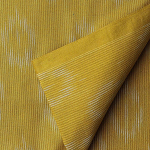 Yellow Ikat Pochampally Woven Cotton Fabric