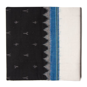 Precut 0.50 meters -Ikat Cotton Fabric with Double Ikat Border