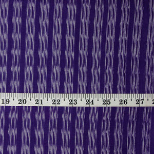 Precut 0.75 meters -Purple Ikat Pochampally Handloom Cotton Fabric