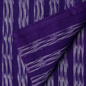 Precut 0.75 meters -Purple Ikat Pochampally Handloom Cotton Fabric