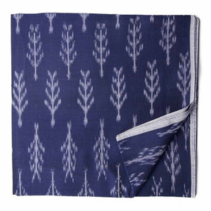 Precut 1meter - Mercerised Ikat Pochampally Handloom Cotton Fabric