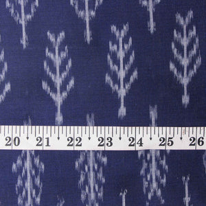 Precut 1meter - Mercerised Ikat Pochampally Handloom Cotton Fabric