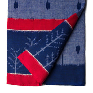 Precut 1meter - Double Ikat Pochampally Woven Cotton Fabric
