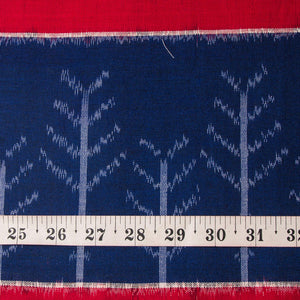 Precut 1meter - Double Ikat Pochampally Woven Cotton Fabric