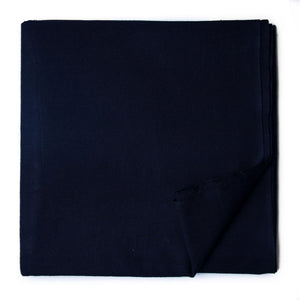 Precut 0.25 meters -Dark Blue Ikat Plain Woven Cotton Fabric