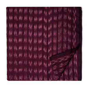Maroon Ikat Pochampally Handloom Cotton Fabric