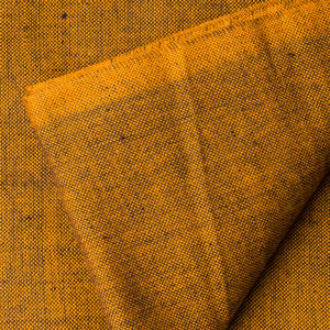 Yellow Ikat Plain Pochampally Woven Cotton Fabric