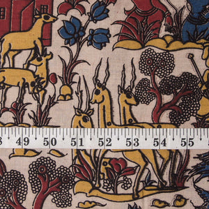 Precut 1 meter -Kalamkari Screen Printed Cotton Fabric