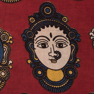 Precut 1 meter -Kalamkari Screen Printed Cotton Fabric