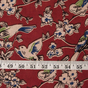Precut 1 meter -Kalamkari Screen Printed Cotton Fabric