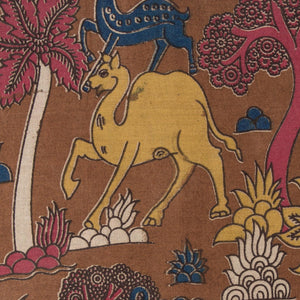 Precut 1 meter -Kalamkari Screen Printed Cotton Fabric