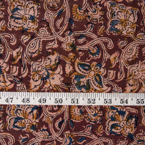 Precut 1 meter -Kalamkari Handblock Printed Cotton Fabric