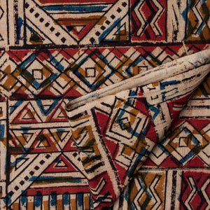Precut 0.5 meters -Kalamkari Handblock Printed Cotton Fabric