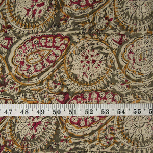 Precut 1 meters -Kalamkari Handblock Printed Cotton Fabric