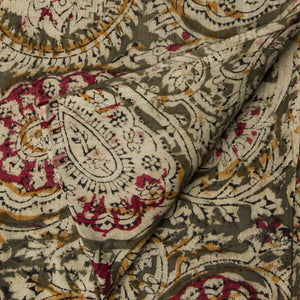 Precut 1 meters -Kalamkari Handblock Printed Cotton Fabric