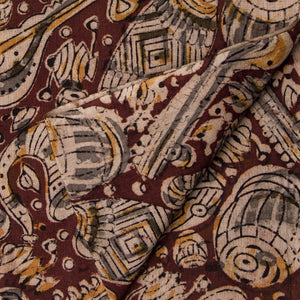 Precut 0.75 meters -Kalamkari Handblock Printed Cotton Fabric