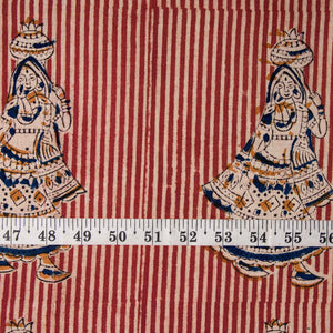 Precut 1 meter -Kalamkari Handblock Printed Cotton Fabric
