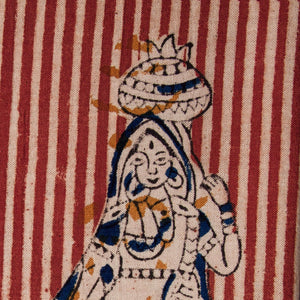 Precut 1 meter -Kalamkari Handblock Printed Cotton Fabric