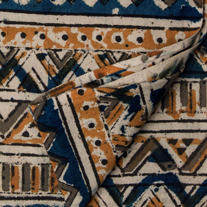 Precut 0.5 meters -Kalamkari Handblock Printed Cotton Fabric