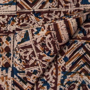 Precut 0.75 meters -Kalamkari Handblock Printed Cotton Fabric