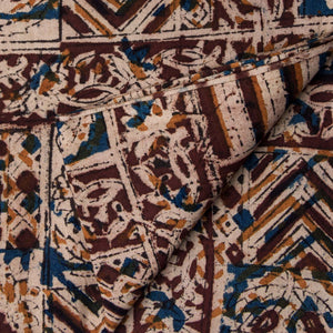 Precut 1 meter -Kalamkari Handblock Printed Cotton Fabric