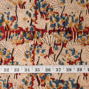 Precut 1 meters -Kalamkari Handblock Printed Cotton Fabric