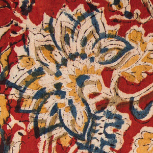 Precut 1 meter -Kalamkari Handblock Printed Cotton Fabric