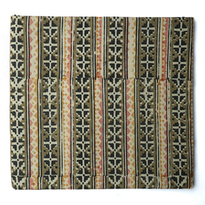 Precut 1 meter -Green & Off White Kalamkari Handblock Printed Cotton Fabric