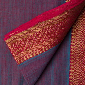Precut 1 meter -Original Mangalgiri Handloom Cotton Fabric with Golden Border