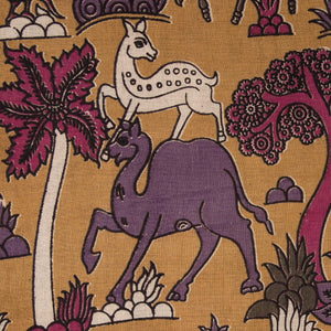 Precut 1 meter -Kalamkari Screen Printed Cotton Fabric