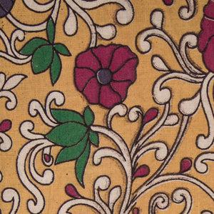 Precut 0.75 meters -Kalamkari Screen Printed Cotton Fabric