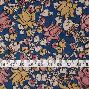 Precut 1 meter -Kalamkari Screen Printed Cotton Fabric