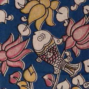 Precut 1 meter -Kalamkari Screen Printed Cotton Fabric