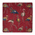 Red Screen Printed Kalamkari Cotton Fabric with bird print