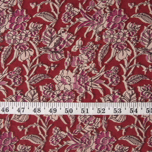 Precut 1 meter -Kalamkari Screen Printed Cotton Fabric