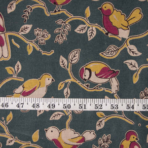 Precut 1 meter -Kalamkari Screen Printed Cotton Fabric