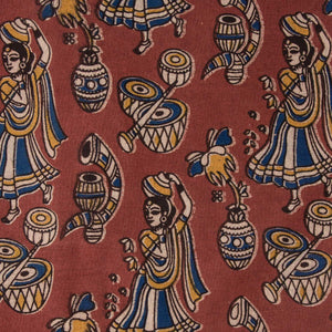 Precut 0.5 meters -Kalamkari Screen Printed Cotton Fabric