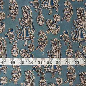 Precut 1 meter -Kalamkari Screen Printed Cotton Fabric