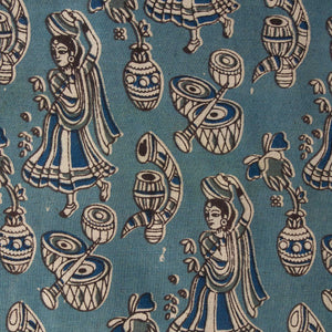 Precut 1 meter -Kalamkari Screen Printed Cotton Fabric
