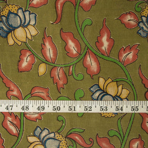 Precut 1 meter -Kalamkari Screen Printed Cotton Fabric
